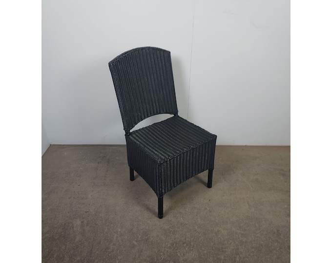 1920, Black Painted Wicker Chair # 191496 Shipping is not free please conatct us before purchase Thanks