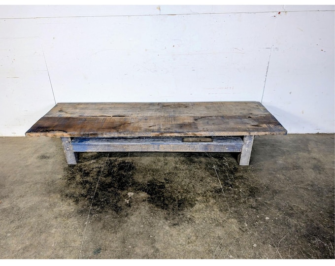 Unique Two Board Primitive Coffee Table # 197738 Shipping is not a 1.00 Shipping is not free please contact us before purchase Thanks