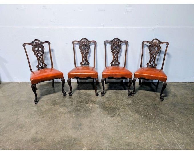 Set Of Four 1940,s Chippendale Style Side Chairs # 200562 Shipping is not a 1.00 Shipping is not free please contact us before purchase