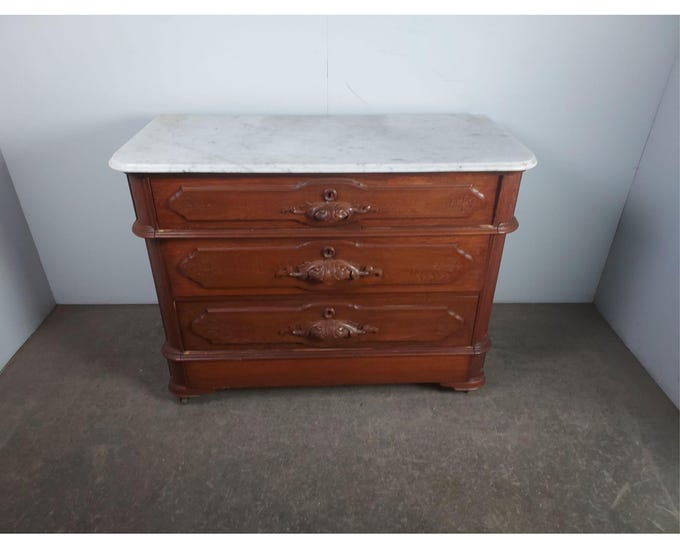 1850,s Walnut Marble Top Chest Of Drawers # 195406 Shipping is not a 1.00 Shipping is not free please contact us before purchase Thanks