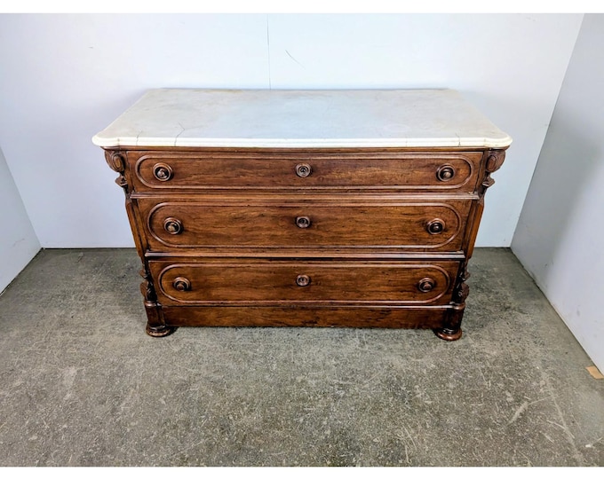 1860,s Walnut Marble Top Chest Of Drawers # 197671 Shipping is not a 1.00 Shipping is not free please contact us before purchase Thanks