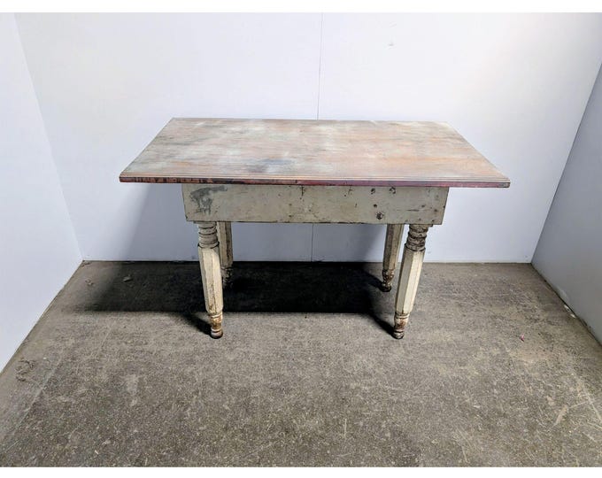 Mid 1800,s Painted Pine Table # 200725 Shipping is not a 1.00 Shipping is not free please contact us before purchase Thanks