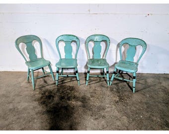 Set Of Four 1830,s Plank Seat Chairs # 197914 Shipping is not a 1.00 Shipping is not free please contact us before purchase Thanks