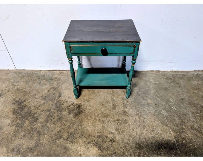 Early 1800,s Painted Pine One Drawer Table # 200975 Shipping is not a 1.00 Shipping is not free please contact us before purchase Thanks