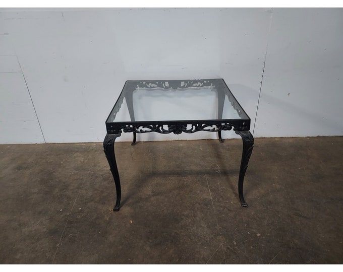 Unusual 1930's Cast Iron And Glass Table # 190011 Shipping is not a 1.00 Shipping is not free please contact us before purchase Thanks