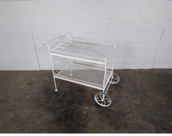 1940,s Iron And Mesh Two Tier Serving Cart # 197379 Shipping is not a 1.00 Shipping is not free please contact us before purchase Thanks