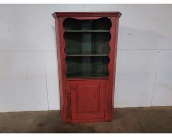 Mid 1800,s American Corner Cupboard # 195218 Shipping is not a 1.00 Shipping is not free please contact us before purchase Thanks