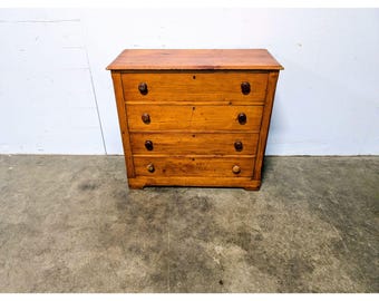 Mid 1800,s Four Drawer Pine Chest Of Drawers # 201017 Shipping is not a 1.00 Shipping is not free please contact us before purchase Thanks