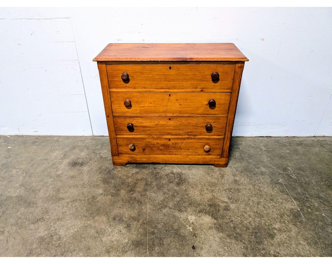Mid 1800,s Four Drawer Pine Chest Of Drawers # 201017 Shipping is not a 1.00 Shipping is not free please contact us before purchase Thanks