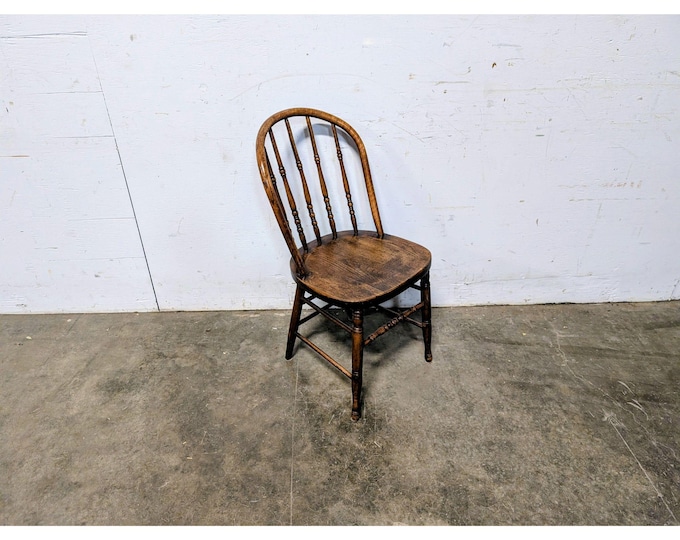 Mid 1800,s Oak Spindle Barrel Back Chair # 198827 Shipping is not a 1.00 Shipping is not free please contact us before purchase Thanks