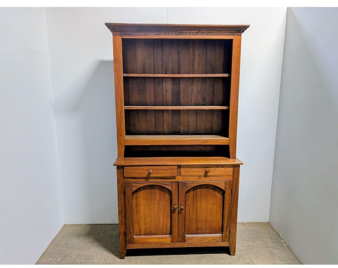 1880,s Pine Hutch With Open Shelving # 201014 Shipping is not a 1.00 Shipping is not free please contact us before purchase Thanks