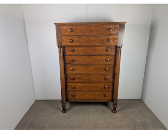 1890,s Mixed Wood Eight Drawer Tall Chest # 196153 Shipping is not a 1.00 Shipping is not free please contact us before purchase Thanks