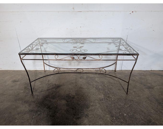 1930,s Iron And Glass Table # 197445 Shipping is not a 1.00 Shipping is not free please contact us before purchase Thanks