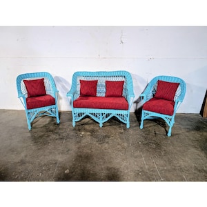 1920er Jahre Drei Teilige Korbgarnitur Sofa Und Zwei Stühle #198031 Der Versand ist nicht 1,00 Der Versand ist nicht Frei Bitte Kontaktieren Sie uns vor dem Kauf