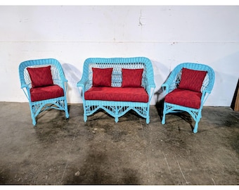 1920,s Three Piece Wicker Set Settee And Two Chairs # 198031 Shipping is not a 1.00 Shipping is not free please contact us before purchase