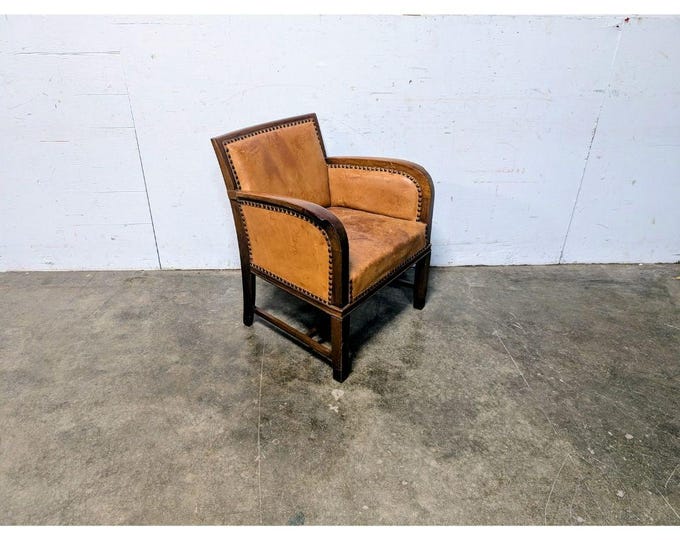 1940,s Danish Art Deco Leather Arm Chair # 198526 Shipping is not a 1.00 Shipping is not free please contact us before purchase Thanks