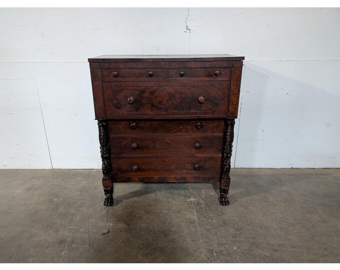 1840,s Six Drawer Burled Mahogany Chest Of Drawers # 196595 Shipping is not a 1.00 Shipping is not free please contact us before purchase