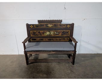 Just A Fun And Unique Mid 1800,s Headboard Bench # 196843 Shipping is not a 1.00 Shipping is not free please contact us before purchase