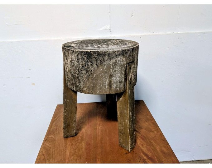 Vintage Hand Made Stool / End Table # 200060 Shipping is not a 1.00 Shipping is not free please contact us before purchase Thanks