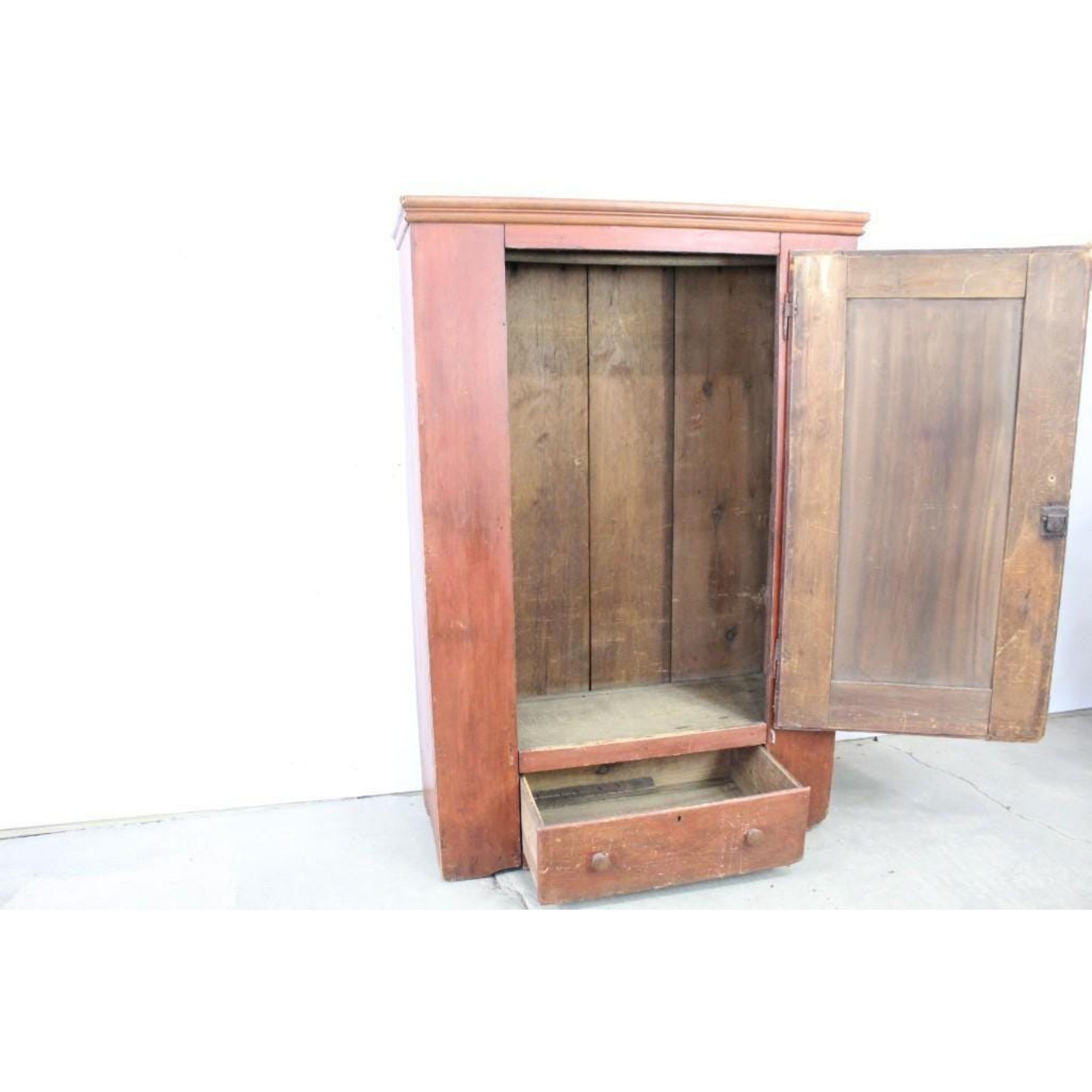 Primitive rot lackiertSchrank Schrank Nr. 185665 | Etsy