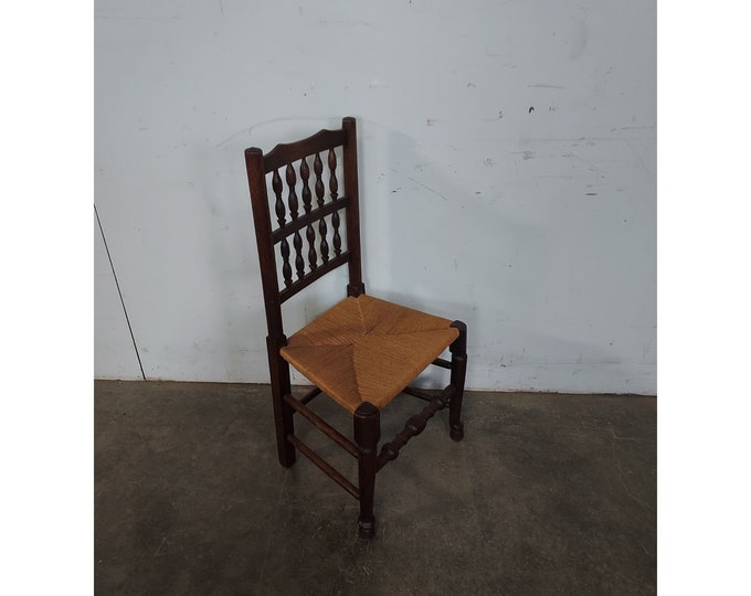 Mid 1800,s Lancaster Spindle Back Side Chair With Rush Seat # 194384 Shipping is not free please conatct us before purchase Thanks