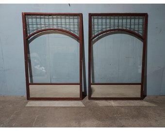 Pair of 1800,s leaded glass windows # 195023 Shipping is not a 1.00 Shipping is not free please contact us before purchase Thanks