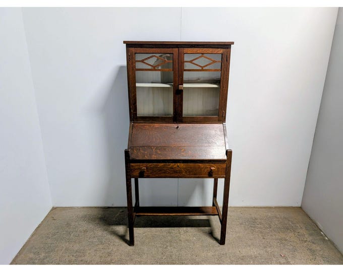 1920,s Mission Oak Drop Front Desk # 200584 Shipping is not a 1.00 Shipping is not free please contact us before purchase Thanks