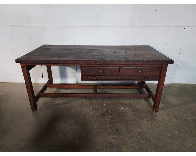 1900,s Oak Work Table With Four Drawers # 194192 Shipping is not free please conatct us before purchase Thanks