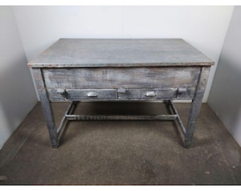 1900,s Zinc Top Work Table # 195753 Shipping is not a 1.00 Shipping is not free please contact us before purchase Thanks
