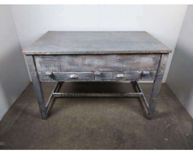 1900,s Zinc Top Work Table # 195753 Shipping is not a 1.00 Shipping is not free please contact us before purchase Thanks