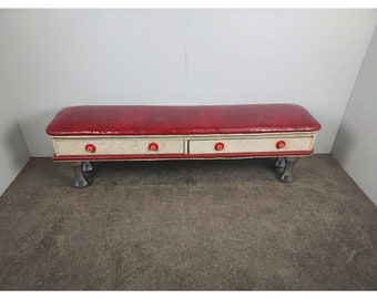 Fun And Funky Leather Bench # 189121 Shipping is not free please conatct us before purchase Thanks