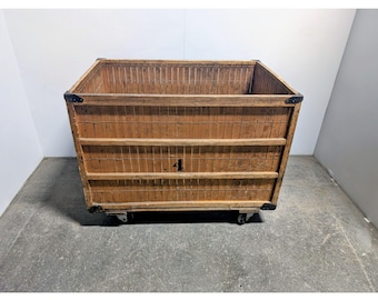 Fantastic Vintage Wooden Factory Crate # 199841 Shipping is not a 1.00 Shipping is not free please contact us before purchase Thanks