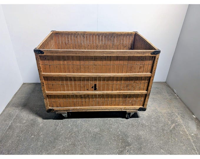 Fantastic Vintage Wooden Factory Crate # 199841 Shipping is not a 1.00 Shipping is not free please contact us before purchase Thanks