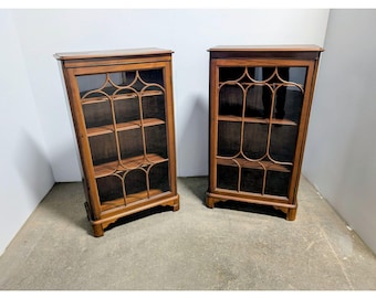 Pair Of 1920,s Walnut Bookcases # 200269 Shipping is not a 1.00 Shipping is not free please contact us before purchase Thanks