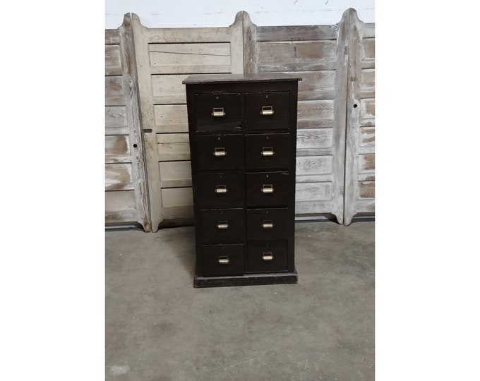 1910 WOODEN FILE CABINET # 185101 Shipping is not free please conatct us before purchase Thanks