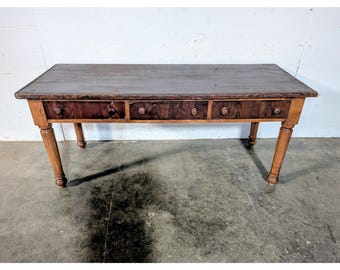 Mid 1800,s Three Drawer Writing Table # 196548 Shipping is not a 1.00 Shipping is not free please contact us before purchase Thanks