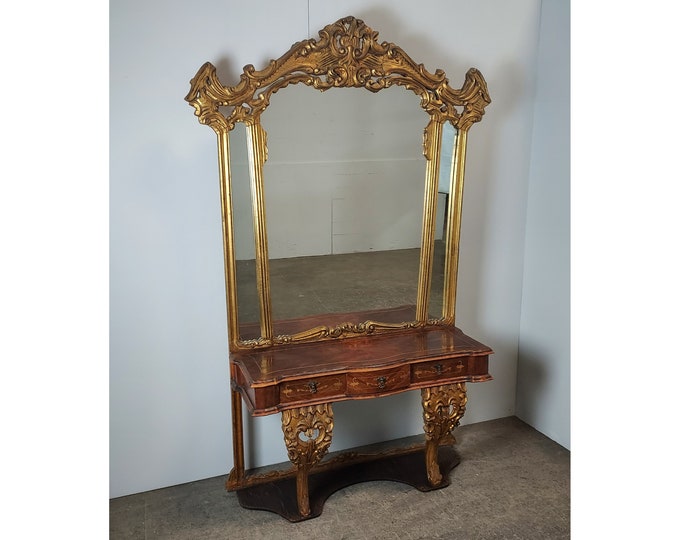 Ornate Mirror With Console # 17319 Shipping is not free please conatct us before purchase Thanks