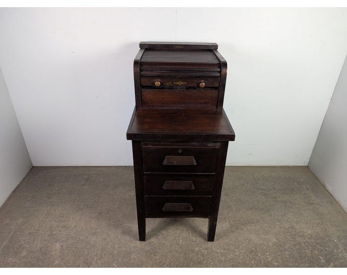 Unusual 1940,s Oak File Cabinet # 196324 Shipping is not a 1.00 Shipping is not free please contact us before purchase Thanks