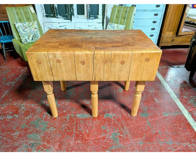 1900,s Four Foot Butcher Block # 199352 Shipping is not a 1.00 Shipping is not free please contact us before purchase Thanks