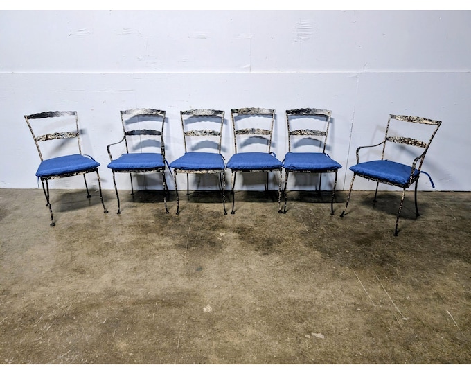 Set Of Six 1930,s Iron Chairs # 200485 Shipping is not a 1.00 Shipping is not free please contact us before purchase Thanks