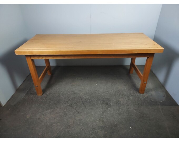 1950,S BUTCHER BLOCK TABLE # 191055 Shipping is not free please conatct us before purchase Thanks