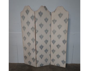 1890'S Three Panel Fabric Screen # 186711 Shipping is not a 1.00 Shipping is not free please contact us before purchase Thanks