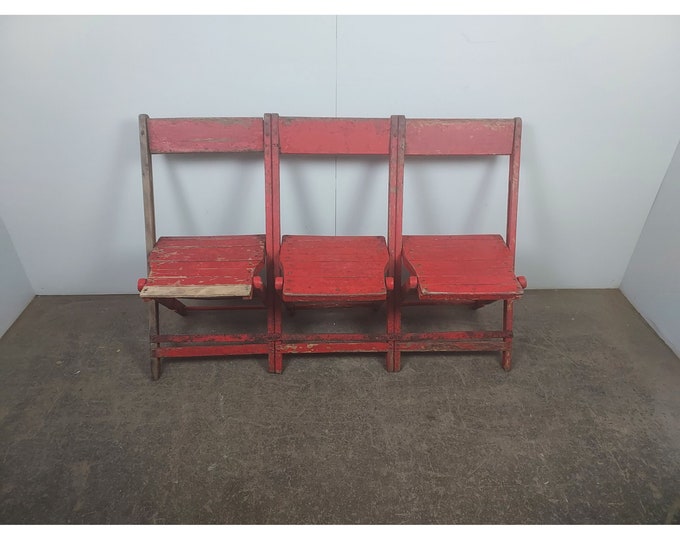 1930,s Three Seat Folding Bench # 192089 Shipping is not free please conatct us before purchase Thanks