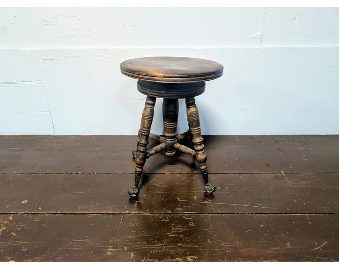 Mid 1800,s Adjustable Piano Stool # 199834 Shipping is not a 1.00 Shipping is not free please contact us before purchase Thanks