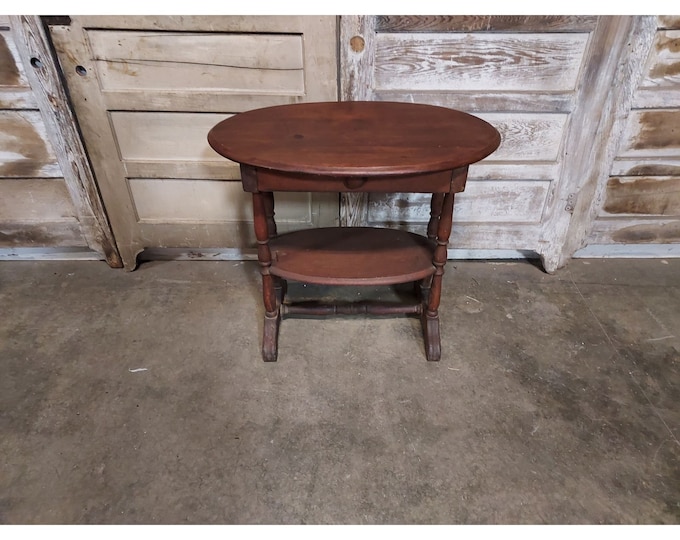 1890,S Pine One Drawer Two Tier Oval Cottage Table # 186912 Shipping is not free please conatct us before purchase Thanks