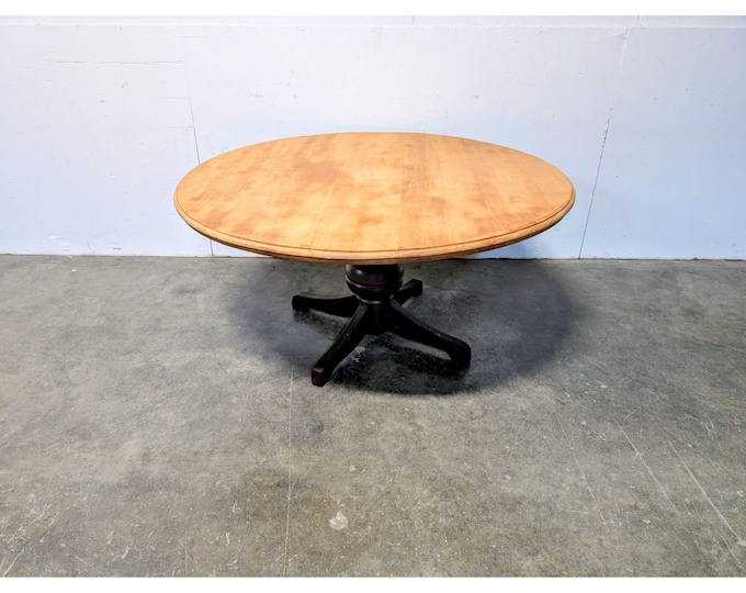 1940,s Five Foot Round Pine Table # 201026 Shipping is not a 1.00 Shipping is not free please contact us before purchase Thanks