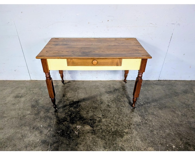 Simple 1860,s Turned Leg One Drawer Table # 197907 Shipping is not a 1.00 Shipping is not free please contact us before purchase Thanks