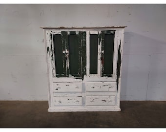 Unique Late 1800,s Four Door Cabinet # 193333 Shipping is not a 1.00 Shipping is not free please contact us before purchase Thanks