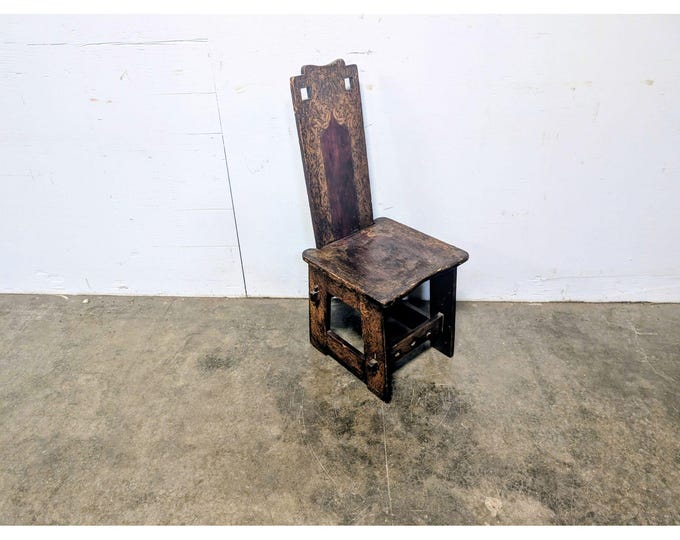 Rare Mid 1700,s Paint Decorated Chair # 201455 Shipping is not a 1.00 Shipping is not free please contact us before purchase Thanks