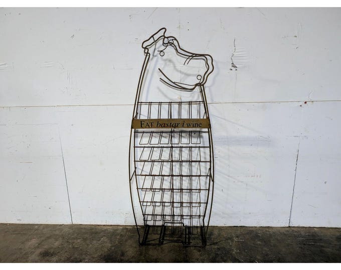 Unique Vintage Metal Wine Rack # 198084 Shipping is not a 1.00 Shipping is not free please contact us before purchase Thanks